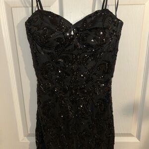 Elegant Black Sequin Dress